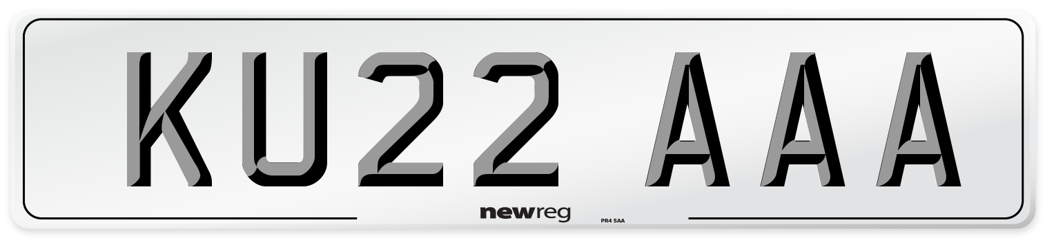 KU22 AAA Number Plate from New Reg